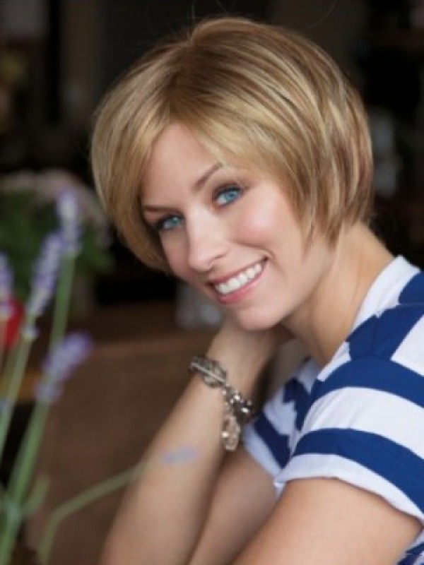 Blonde Short Straight Lace Front Wig