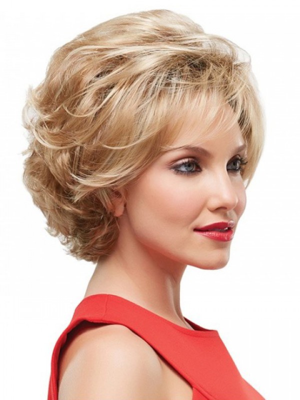 Blonde Short Wavy Wig