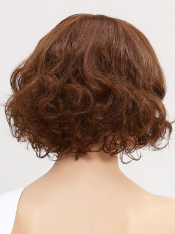 Brown Short Wavy Short Full Lace Wig