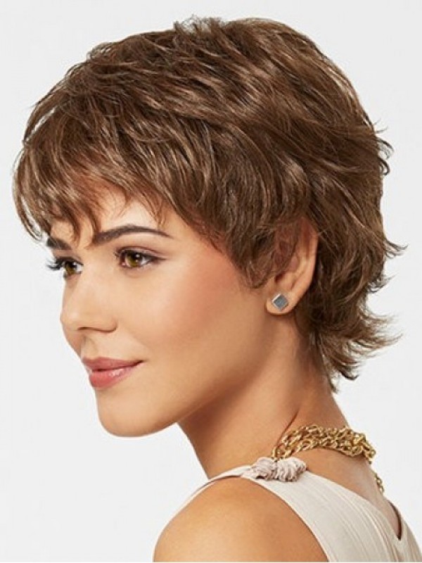 Brown Short Straight Wig