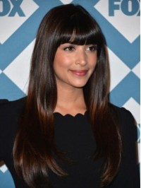 Hannah Simone Long Straight Straight Wigs