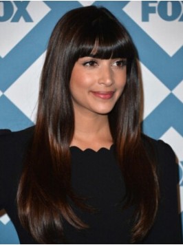 Hannah Simone Long Straight Straight Wigs