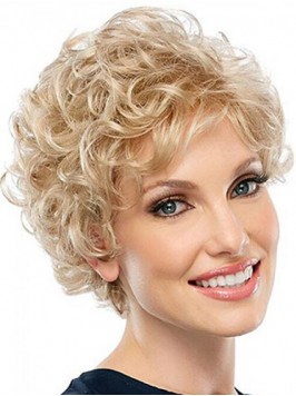 Blonde Curly Short Lace Front Wigs