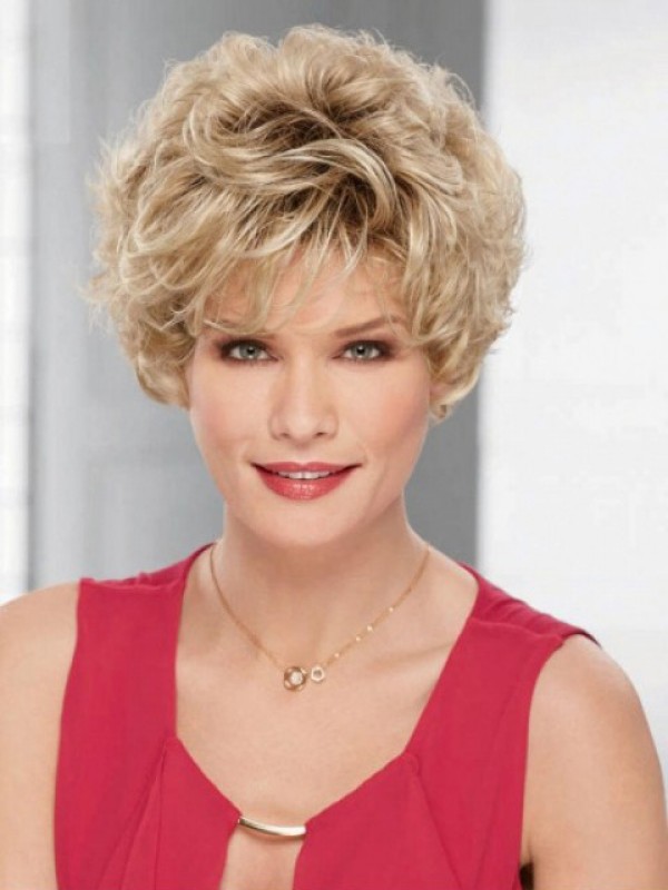 Blonde Short Curly Wigs Inch