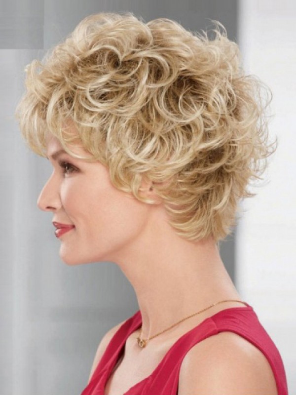 Blonde Short Curly Wigs Inch