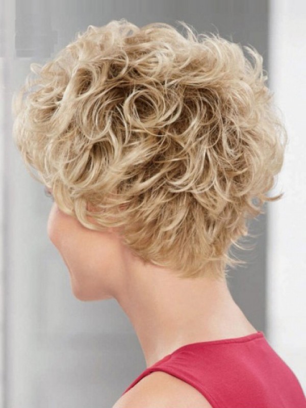 Blonde Short Curly Wigs Inch