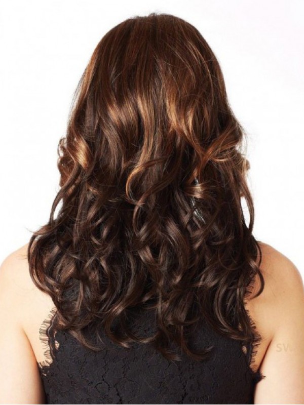 Central Parting Wavy Long Lace Front Wig