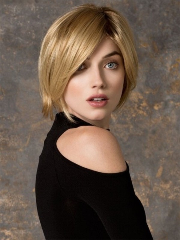 Short Straight Blonde Wig