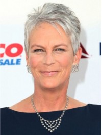 Jamie Lee Curtis Grey Short Straight Wigs