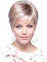 Blonde Short Boy Cut Straight Wig