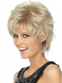 Blonde Short Wavy Wig