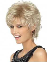 Blonde Short Wavy Wig