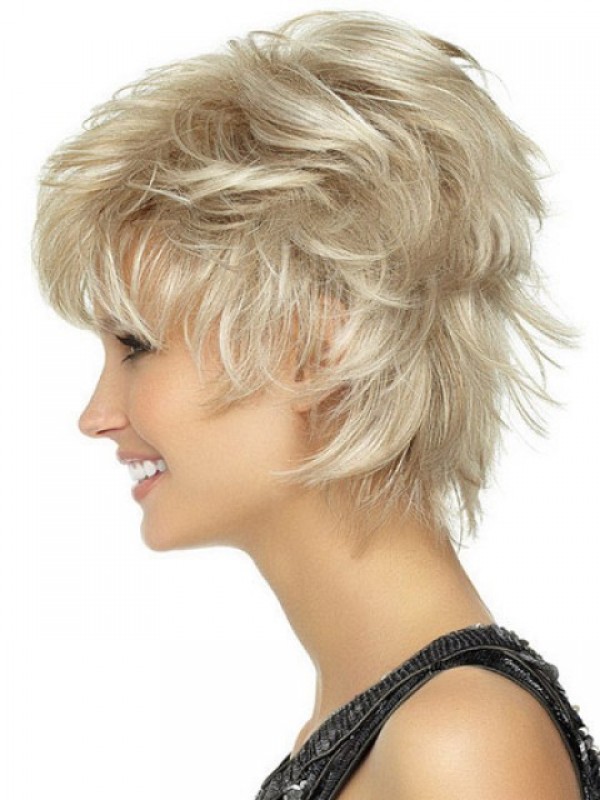 Blonde Short Wavy Wig