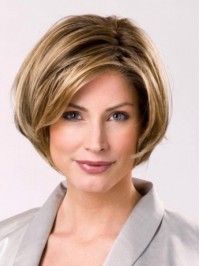 Blonde Short Bob Lace Front Straight Wig