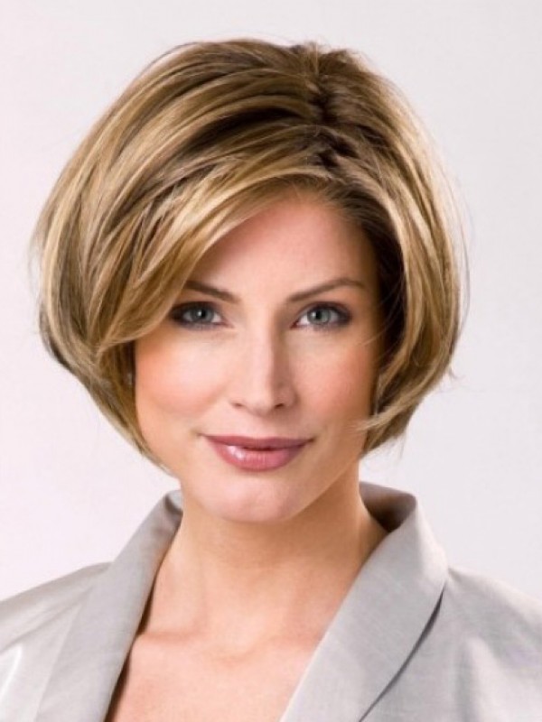 Blonde Short Bob Lace Front Straight Wig