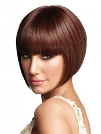 Auburn Bob Short Straight Wigs