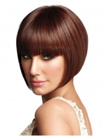 Auburn Bob Short Straight Wigs