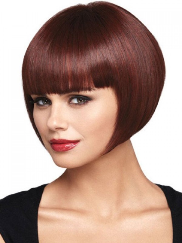 Auburn Bob Short Straight Wigs