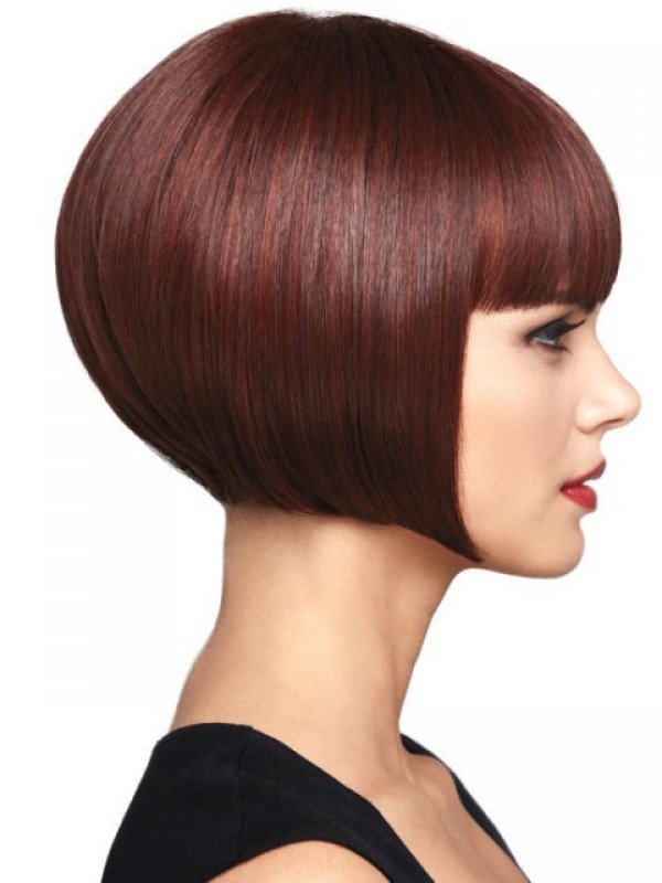 Auburn Bob Short Straight Wigs