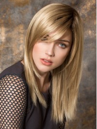 Medium Straight Blonde Lace Front Wig