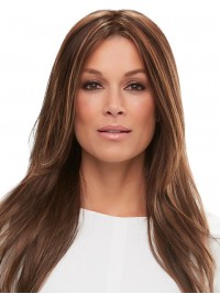Auburn Central Parting Long Straight Lace Front Wig