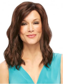 Auburn Long Wavy Lace Front Wig