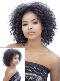 Medium Central Parting Curly Wig