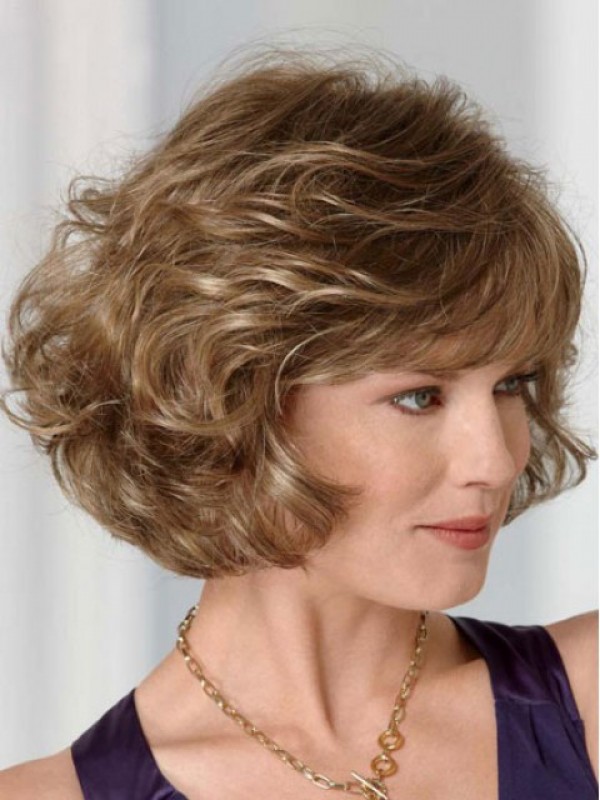 Medium Bob Wavy Lace Front Wig