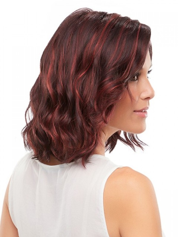 Claret Medium Wavy Lace Front Wig