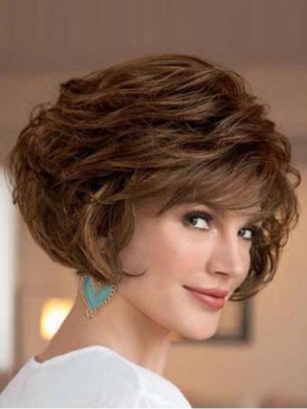 Flaxen Short Wavy Wig