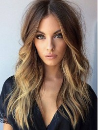 Long Wavy Ombre Human Wig