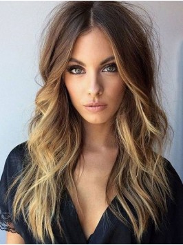 Long Wavy Ombre Human Wig