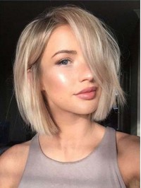 Two Colors Ombre Bob Full Lace Human Hair Wig