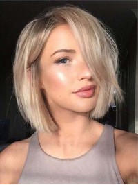 Two Colors Ombre Bob Full Lace Human Hair Wig