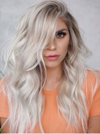 Long Straight Two Tones Lace Front Wig