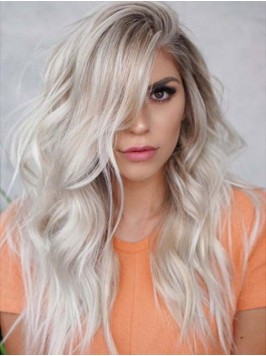 Long Straight Two Tones Lace Front Wig