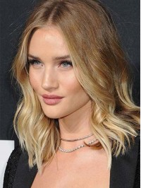 Rosie Huntington Whiteley Long Wavy Human Hair Wigs