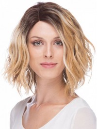 Medium Wavy Human Hair Wig