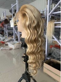 Fashion Ombre Long Wavy Lace Front Human Wigs