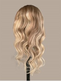 Trendy Ombre Long Wavy Lace Front Human Wigs