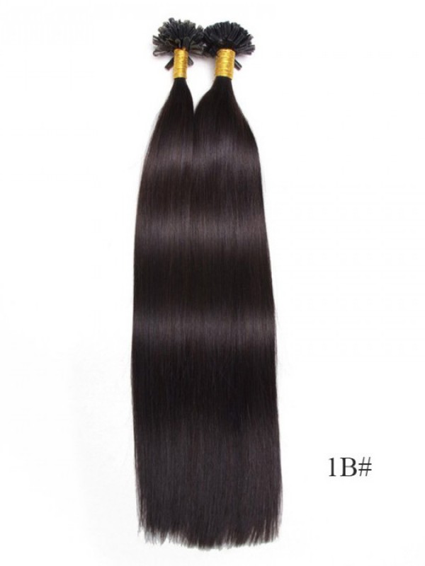 1g/s Color Straight Nail/U Tip Virgin Hair Extensions 100g