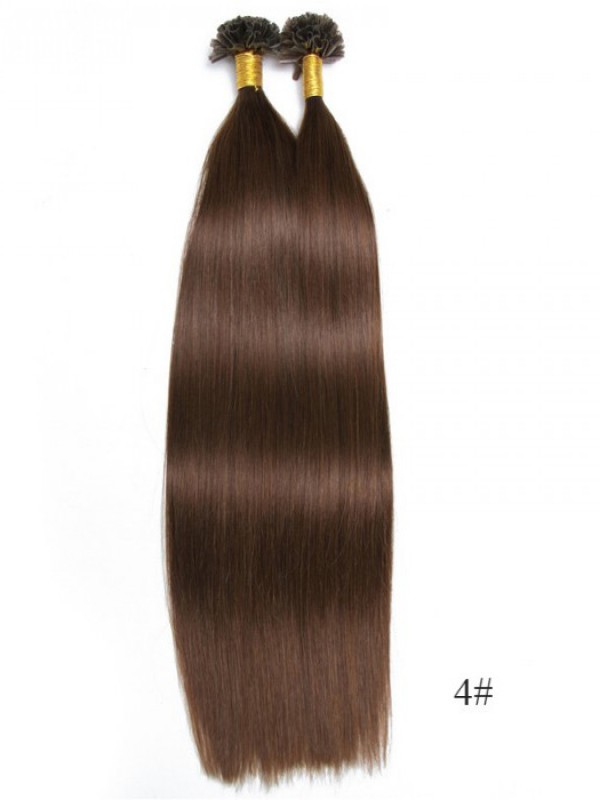 1g/s Color Straight Nail/U Tip Virgin Hair Extensions 100g