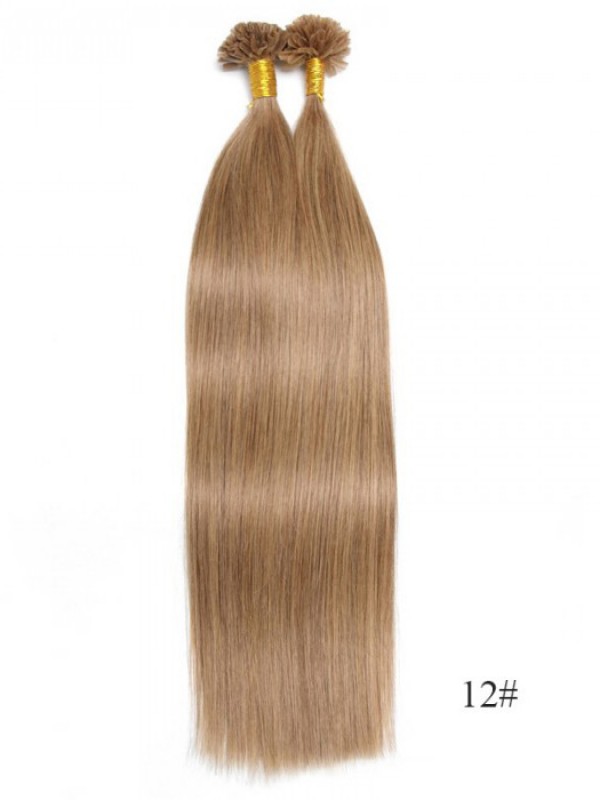 1g/s Color Straight Nail/U Tip Virgin Hair Extensions 100g