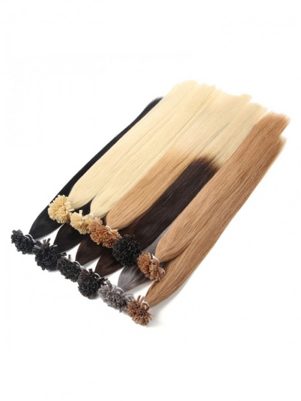 1g/s Straight Nail/U Tip Virgin Hair Extensions 100g