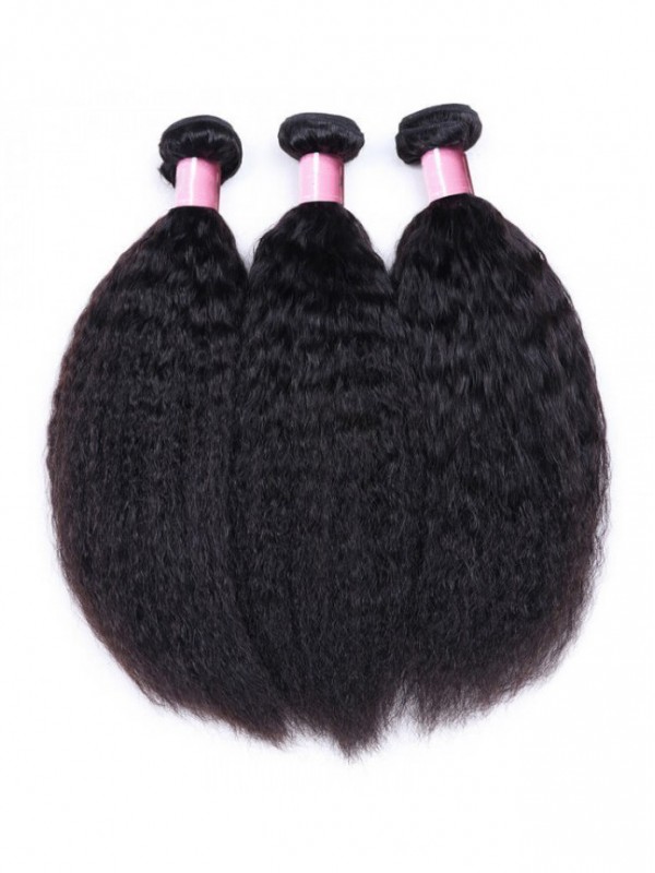 100% Virgin Kinky Straight Hair Cheap Human Hair 3 Bundles