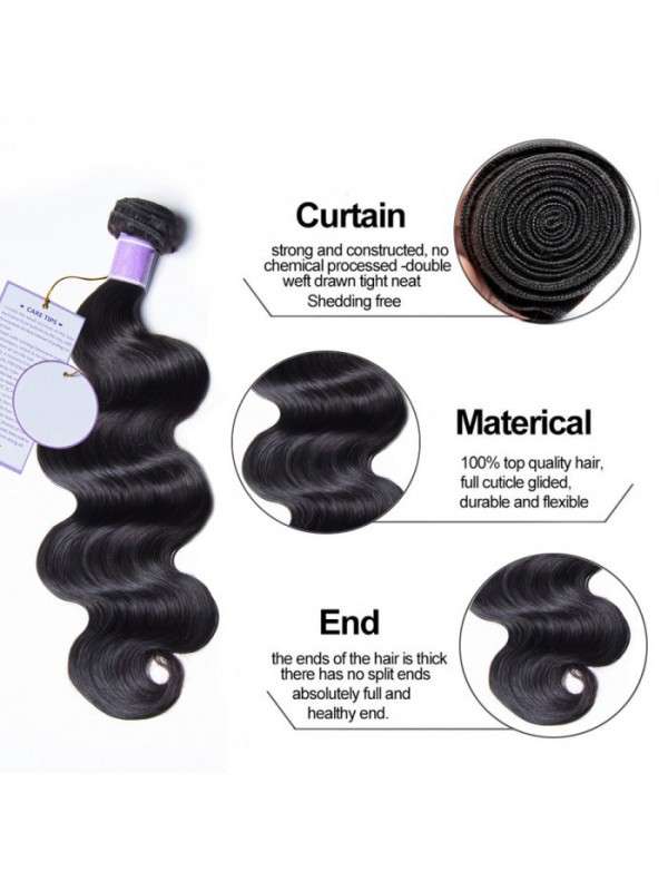 Brazilian Body Wave 3 pcs Human Hair Extension