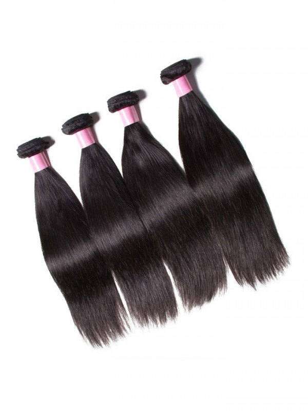 4 Bundles Peruvian Straight Virgin Human Hair Extensions