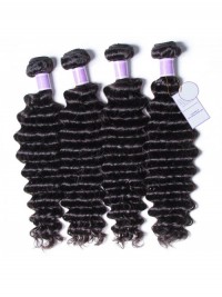 Brazilian Deep Wave Hair Extensions Human Hair Bundles 4pcs/Lot