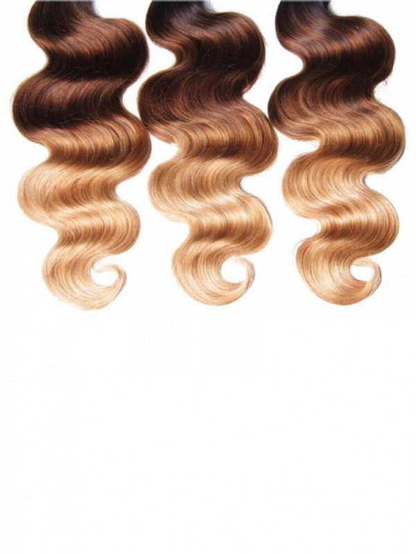 3 Bundles Three Tone Ombre Body Human Virgin Hair