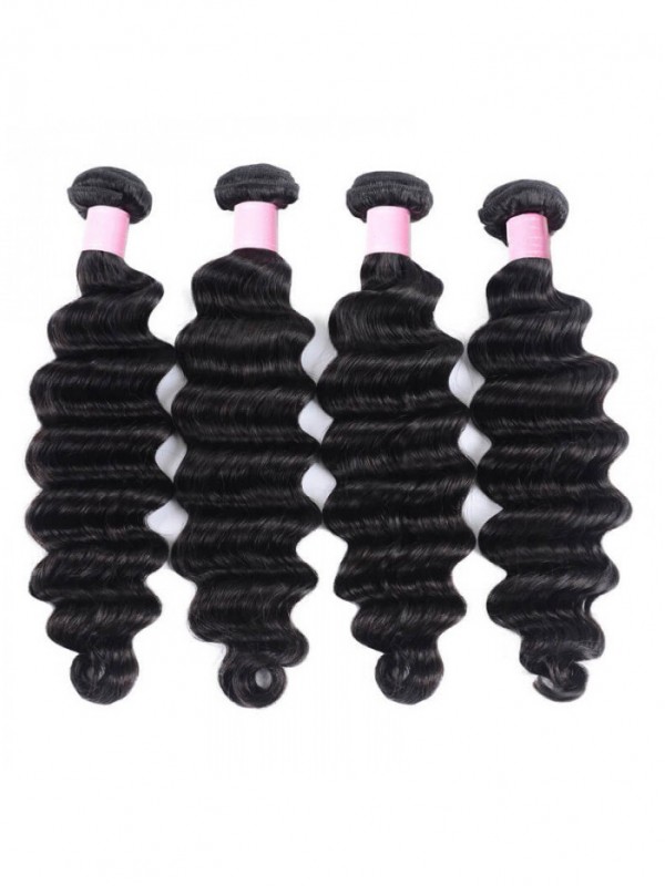 4pcs Deep Wave Wave Virgin Human Hair Weft